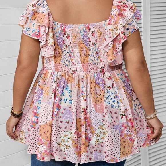 Mixed Pattern Blouse - Picture 2 of 2